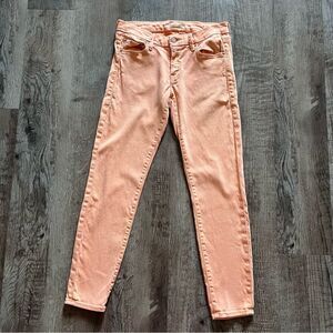 MOTHER Skinny Orange Jeans The Looker Crop Size 27